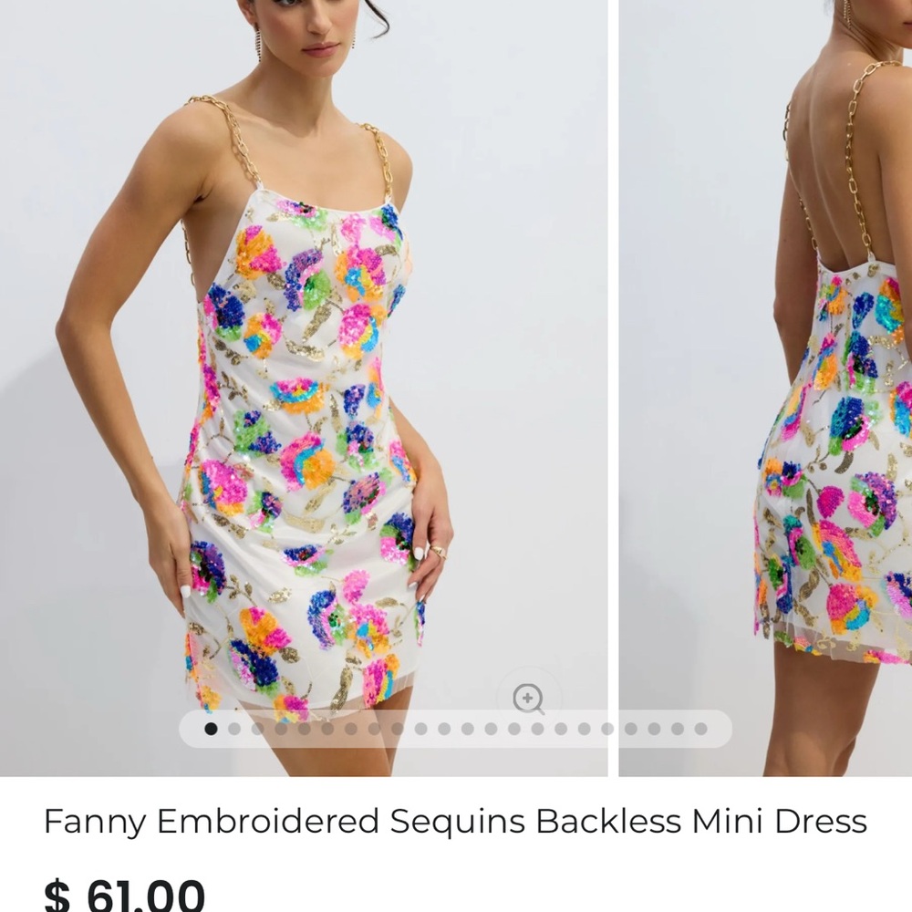 Floral Sequin Dress - Picture 3 of 3